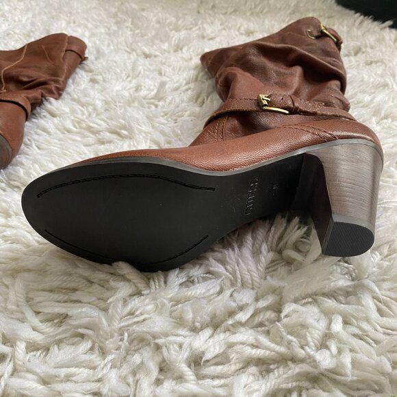 Premium Leather Magy Heeled Boots - Brown Leather - Picture 3 of 8